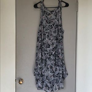 Long high low floral tank